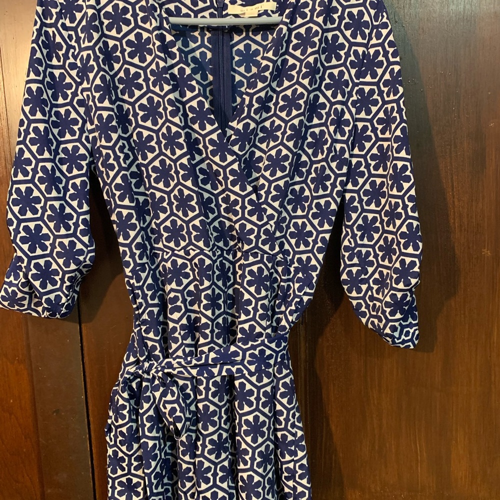 Francesca’s Miami brand large blue and white romper
